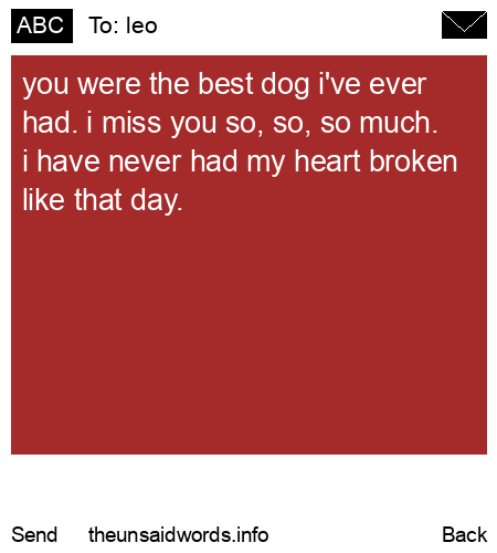 unsent message to leo