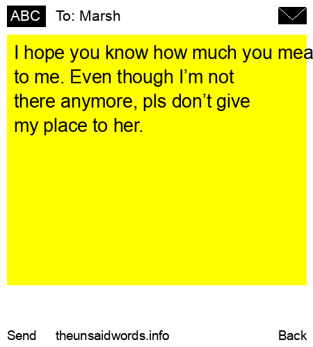 unsent message to Marsh