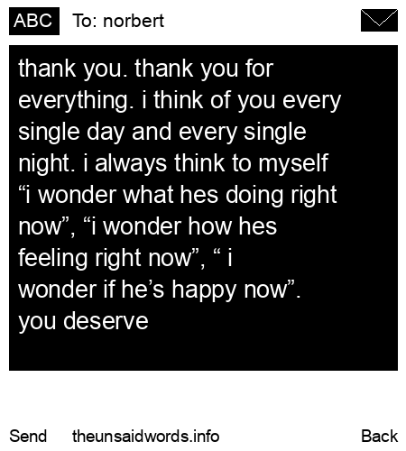 unsent message to norbert