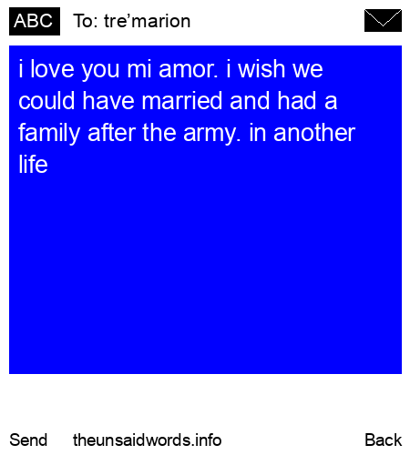 unsent message to tre’marion