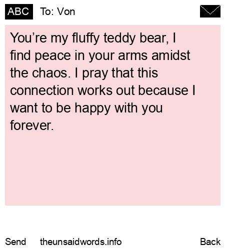unsent message to Von