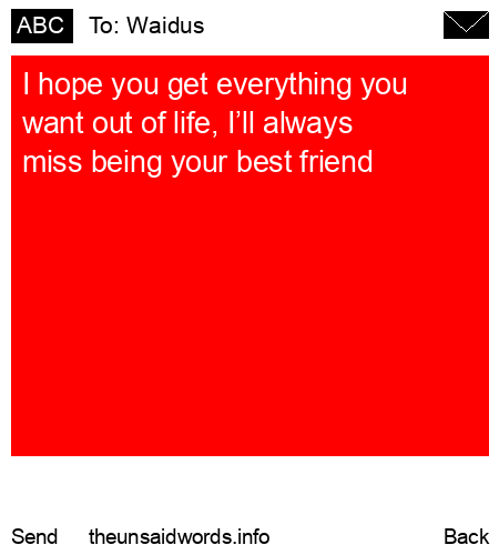 unsent message to Waidus