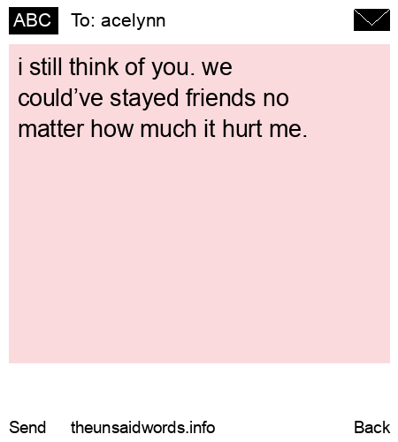unsent message to acelynn