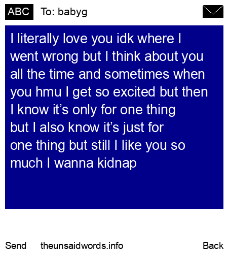 unsent message to babyg