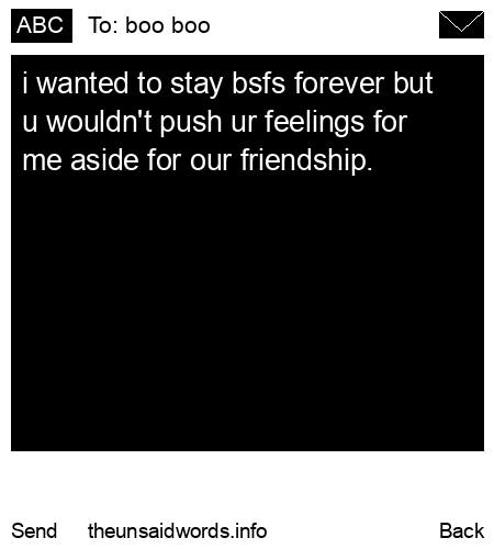 unsent message to boo boo
