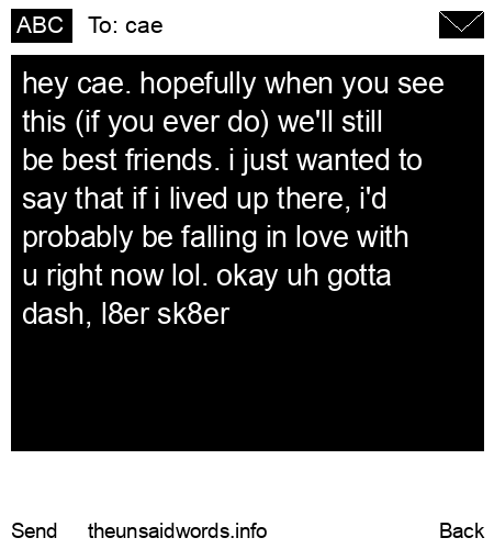 unsent message to cae