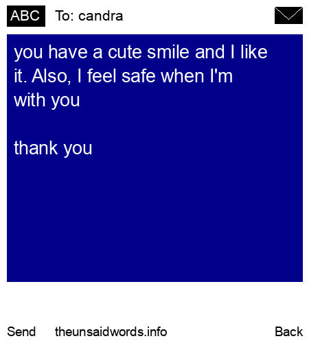 unsent message to candra