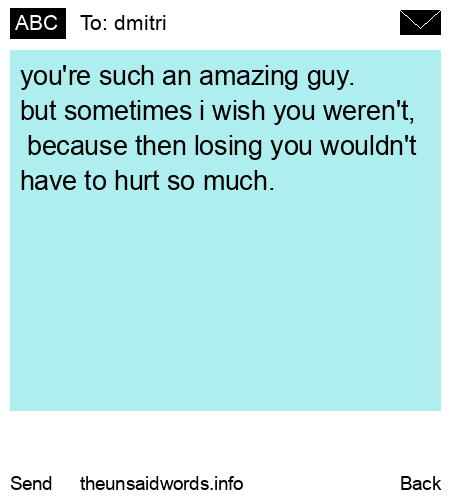unsent message to dmitri