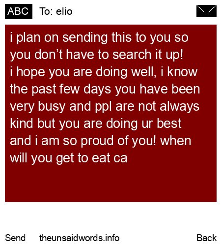 unsent message to elio