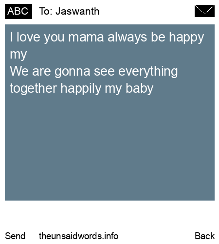 unsent message to Jaswanth 