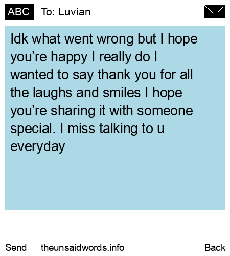 unsent message to Luvian