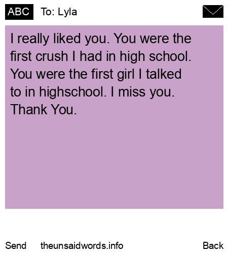 unsent message to Lyla