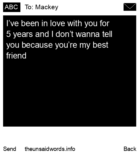 unsent message to Mackey