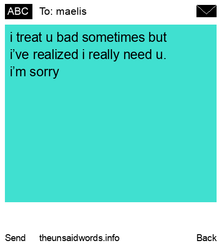unsent message to maelis