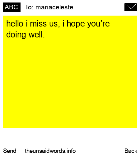 unsent message to mariaceleste