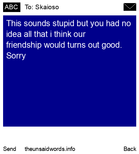 unsent message to Skaioso