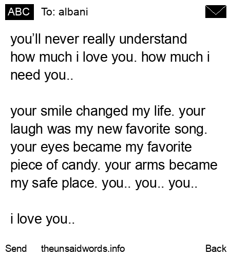 unsent message to albani