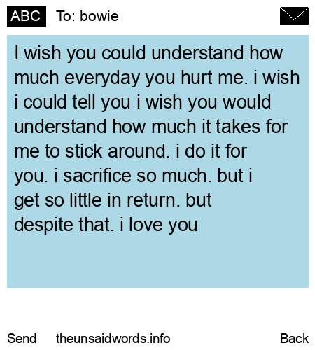 unsent message to bowie
