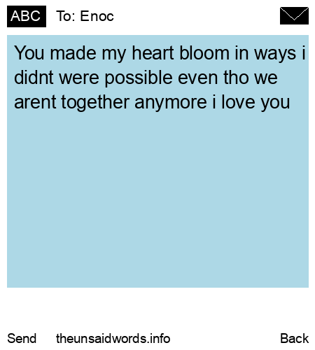 unsent message to Enoc