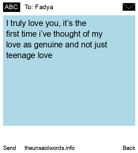 unsent message to Fadya