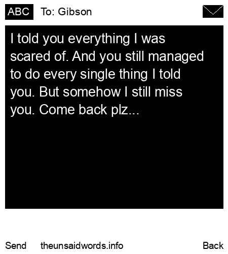 unsent message to Gibson