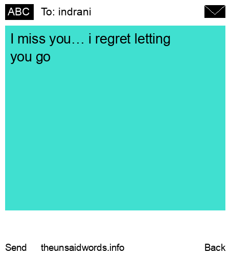 unsent message to indrani