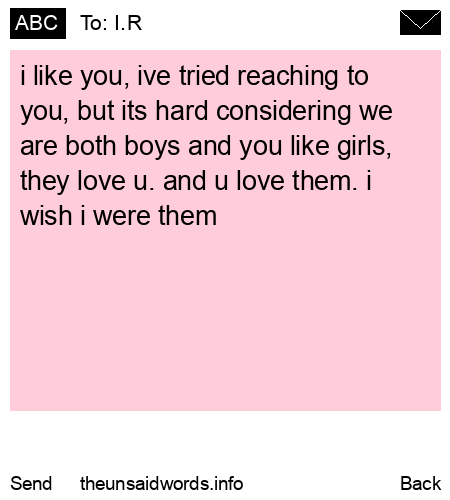 unsent message to I.R