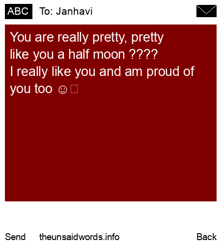 unsent message to Janhavi