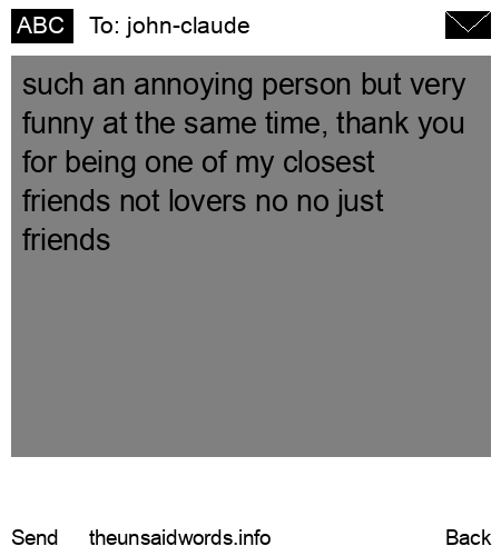unsent message to john-claude
