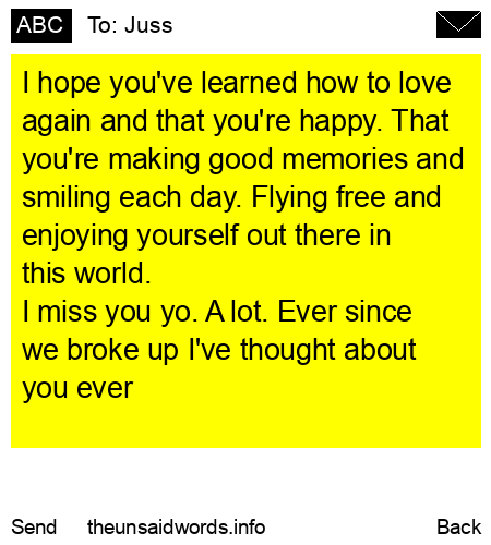 unsent message to Juss