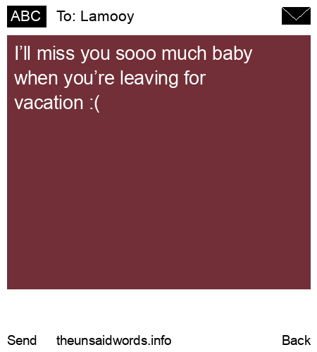 unsent message to Lamooy