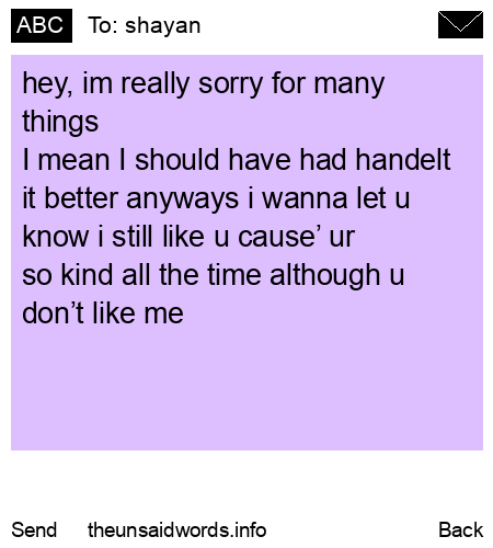unsent message to shayan