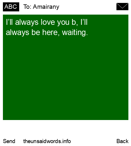 unsent message to Amairany 