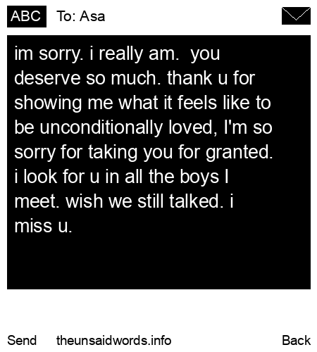 unsent message to Asa