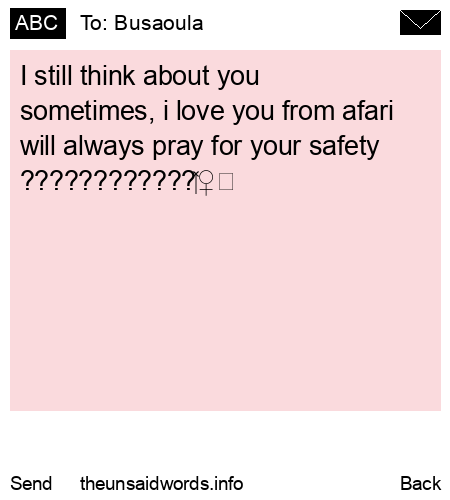 unsent message to Busaoula