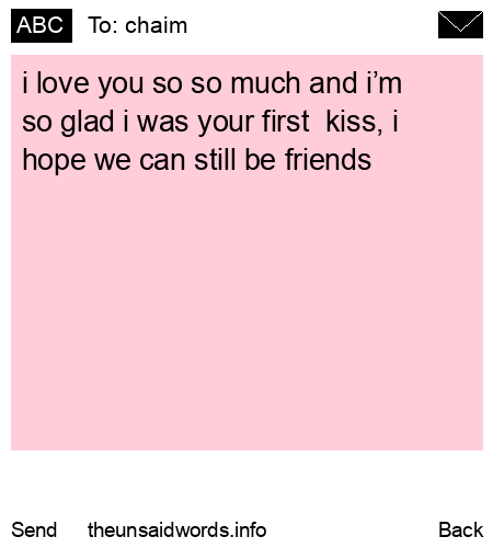 unsent message to chaim