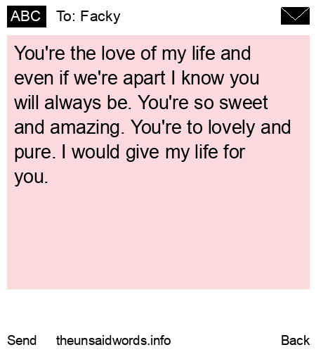 unsent message to Facky