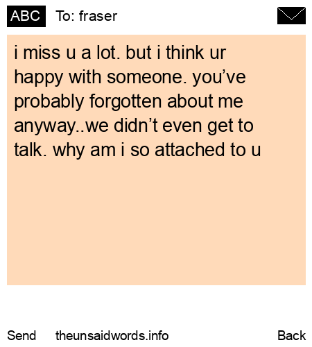 unsent message to fraser