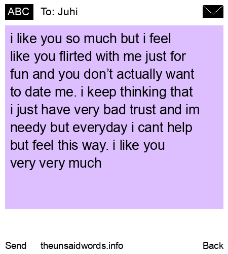 unsent message to Juhi