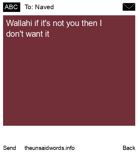 unsent message to Naved