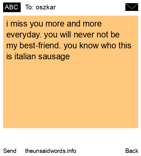 unsent message to oszkar