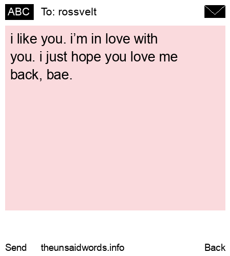 unsent message to rossvelt