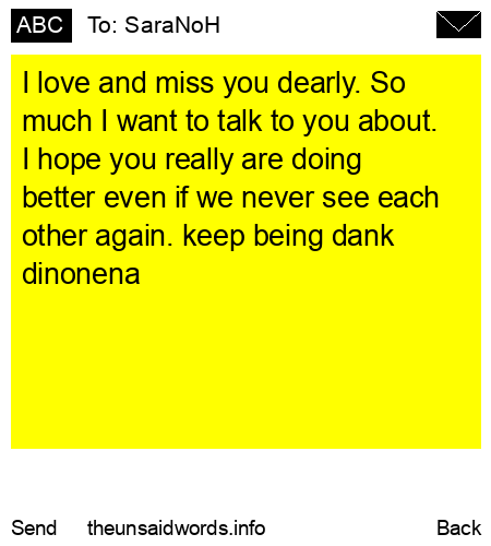 unsent message to SaraNoH