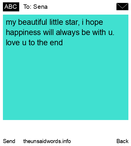 unsent message to Sena