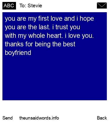 unsent message to Stevie