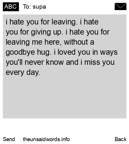 unsent message to supa