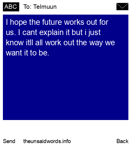 unsent message to Telmuun