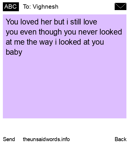 unsent message to Vighnesh