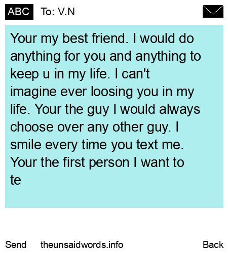 unsent message to V.N