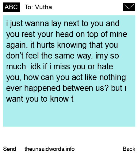unsent message to Vutha